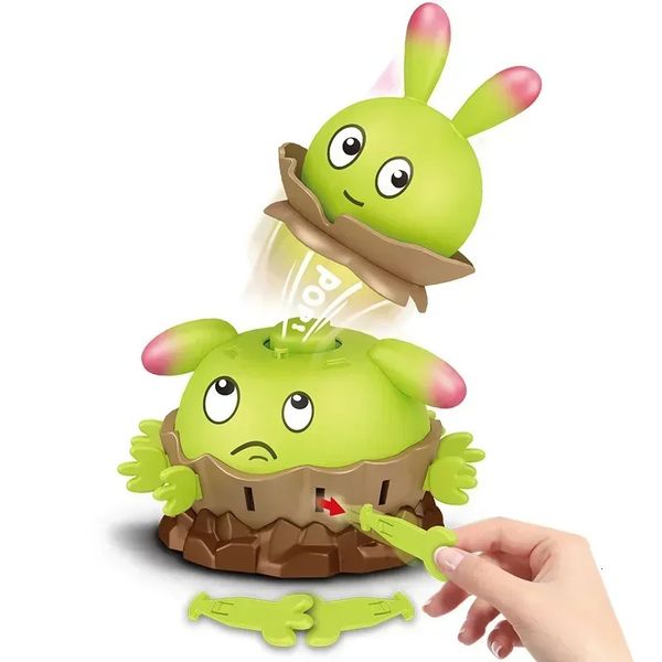 Plantas vs zumbis Figura de desenho animado fofo Twin Rabbit Pull Radish Creative Novelty Childrens Toys Boy Girl Christmas Gift 240407