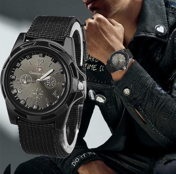 Нейлоновая группа военные часы мужчины смотрят на запястье gemius Quartz Men Sports Watchs relojes para hombre relogio masculino9023004