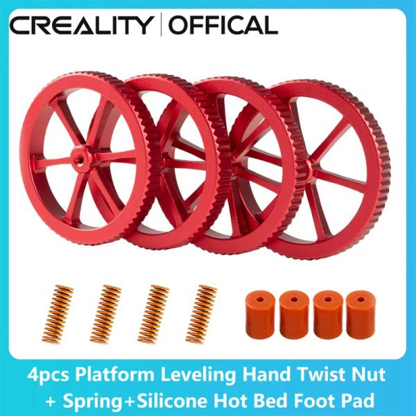 CPUs Creality Offizielles 3D -Druckerzubehör 4pcs Hand -Twist -Upgrade -Nivellierungsmutter + Feder + Silikonpolster 3D -Drucker -Heizung Teile