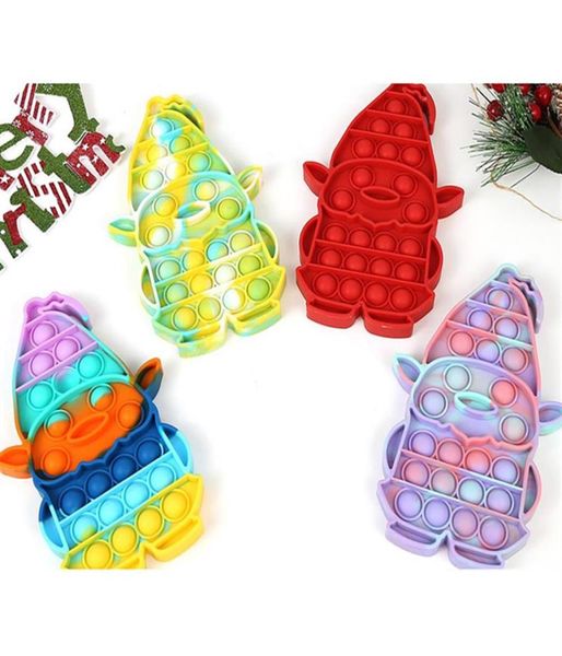 Cartoon Toys Baby Bildung Push Blase Sensory Spielzeug Regenbogen Krawatte-Dye Reliever Stress Relief Game Angst Weihnachten Halloweena20a031473488