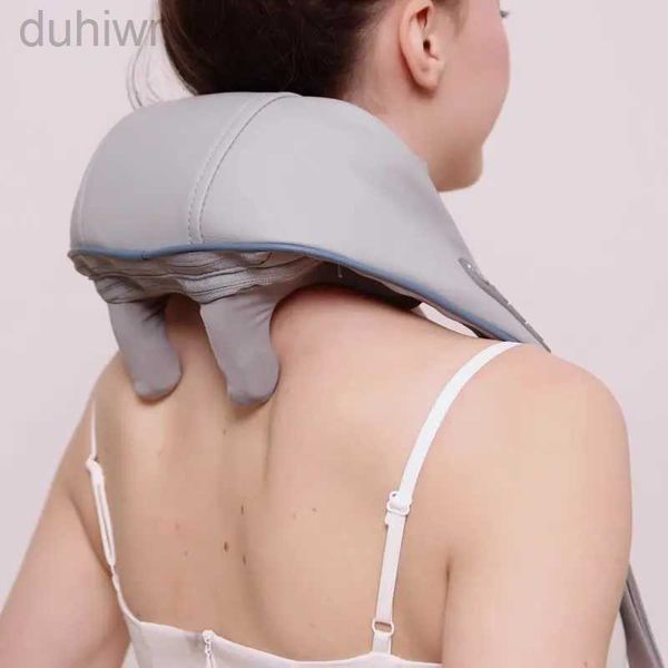 Ganzkörpermassager Neck Schultermassager 3D Köpfe Elektrische Wireless beheizte Massage Schal Simulieren menschliche Hand Anti-Stress-Entspannung Massagem 240407