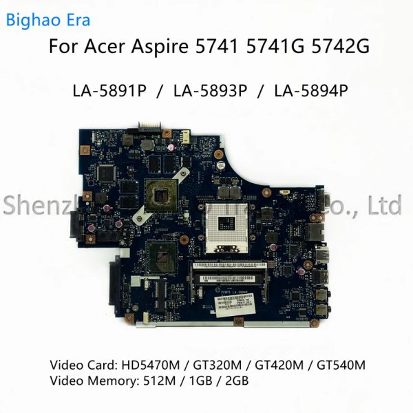 Motherboard für Acer Aspire 5741G 5742G Laptop Motherboard LA5891P LA5893P PEW71 LA5894P mit HD5470m GT320m GT420m GT540m 1 GB/2GB GPU