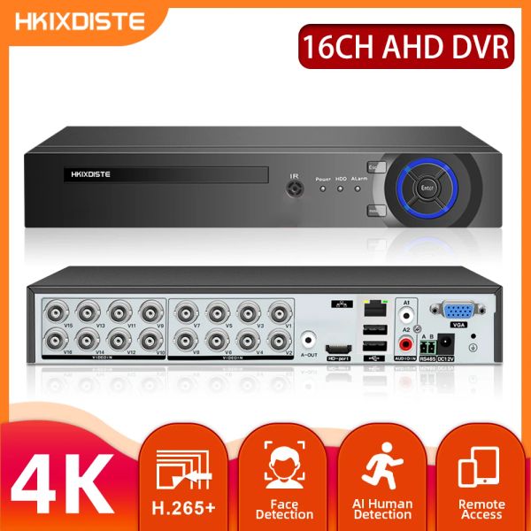 Kaydedici 16CH AHD DVR HD 8MP CCTV Güvenlik Kamera Sistemi Kiti 6 In 1 16 Kanal Hibrit DVR 8 Kanallar Dijital Video Gözetleme Kaydedici