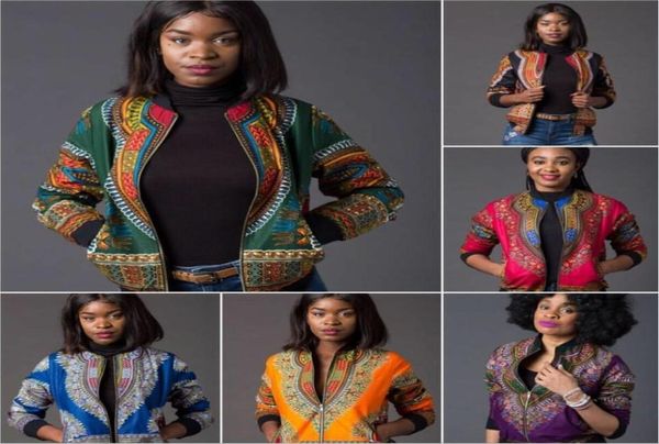 Jaqueta de bombardeiro africano feminino outono de inverno de manga longa zíper de casaco indie full full slim casual vintage casacos dashiki beisebol 3885162