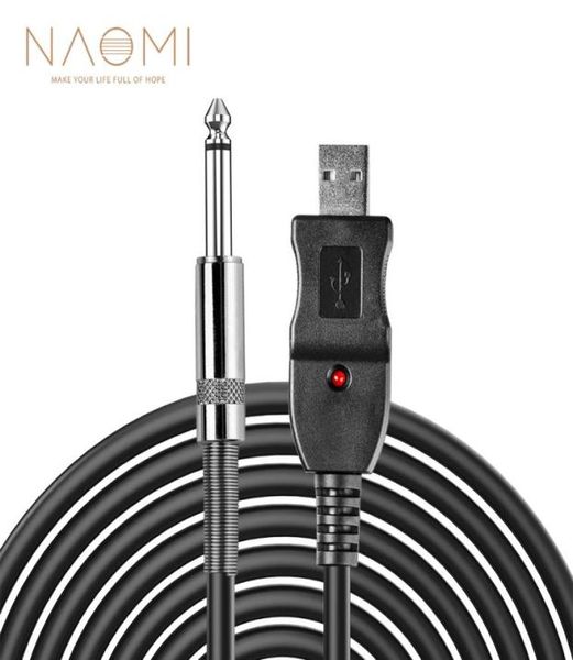 Guitarra Naomi su PC USB Recording Cavo Cavo Adattatore Convertitore Convertitore Interfaccia 65MM5216212