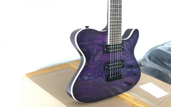 Custom Factory Direct Purple Flame Maple Top Tl Electric Guitar con 1802476