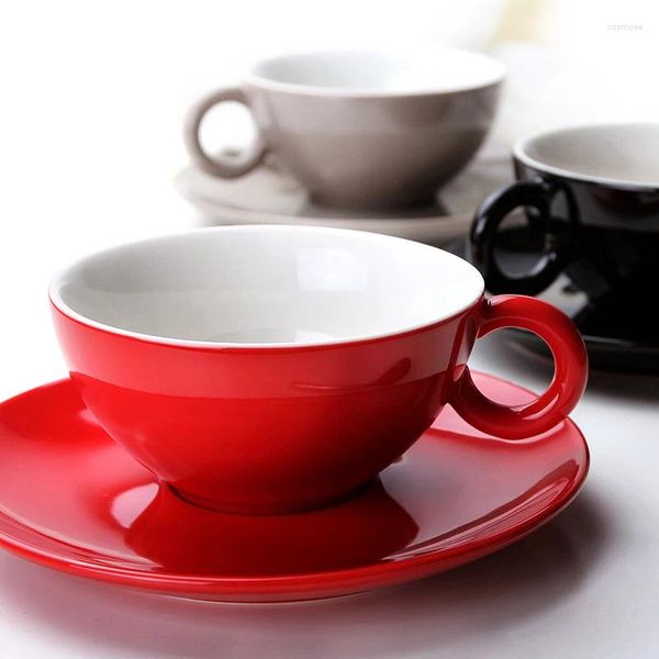 Tazze piatti tedeschi tedesco brep glassa di glassa tazza di caffè Nordico ad alta capacità di grande ceramica grande ceramica nera scuro e