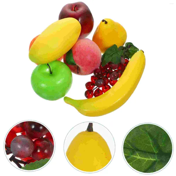 Decoração de festa 8 pcs frutas frutas artificiais ornamentos de espuma frutas de suporte para loja de soldados