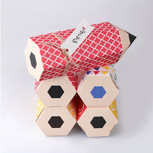 Карандашная подарочная коробка выпускная коробка Крединг детского душа свадебная упаковка шоколада шоколадная упаковка для вечеринки поставки вечеринка