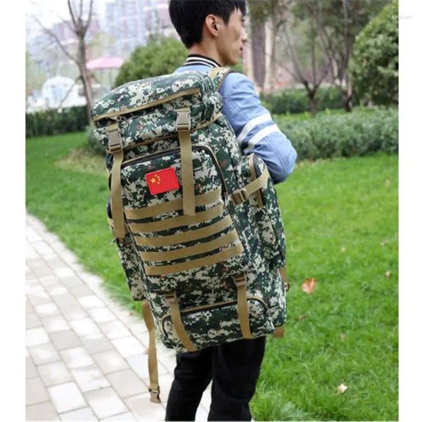 Rucksack 70 l hochwertiger Nylon Freizeit Militär kombinierte Multifunktionsrucksscheine mit großer Kapazität männlicher Bag Rucksack