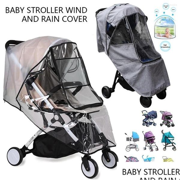 Kinderwagen Teile Zubehör Kinderwagen Regen er wasserdichte Regenmantel falten FL Schutz Regenbekleidung Sonnenschatten für Outdoor -Reise Drop del otefm