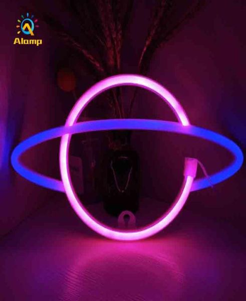 Sign neon Planet a LED USB Holiday Lighting Casa di Natale Festa DECORATIVE Wall Night Lights for Kid Gift8088381