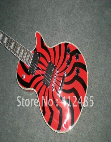 La più alta qualità della chitarra personalizzata Zakk Wylde Bullseye Blackorange Guitar1506646 in stile blackorange