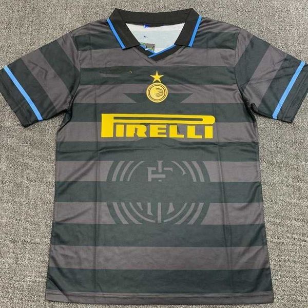 Klassischer Fußball -Trikot -Inter Milan Jersey Champions League Fan Version Club Kurzarm