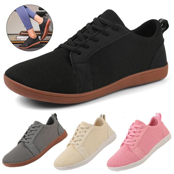 Sapatos unissex amplamente minimalista tênis descalço trilhas ao ar livre, executando sapatos de caminhada minimalistas |Zero Drop Sole |Relaxamento ideal