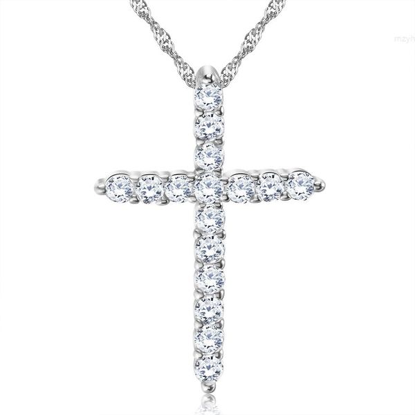 Rinntin On56 Fashion Men Women Accessori Gioielli all'ingrosso Bling Cubic Zirconia Croce Cross Diamond Collane