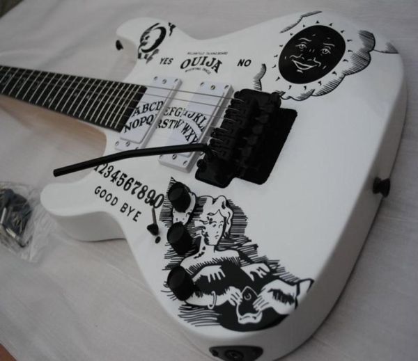 Canhoto Kirk Hammett Kh2 Ouija Guitarra Branco Branco de Rosewood Artigo Guitars Electric Guitars9156268