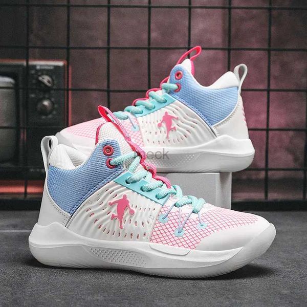 Спортивные на открытом воздухе дизайн бренда баскетбол для детских кроссовок Comfort Cushion Boys Sport Sneakers Trape Shoes без скольжения детские кроссовки 240407