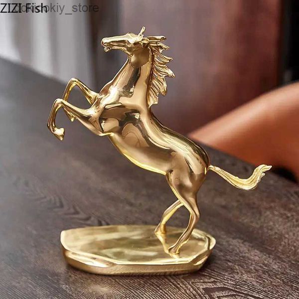 Artes e artesanato Criatividade Estátua Decoração da estátua antiga Capper Copper Made Sculpture Animal Sculpture Lucky Brass Metal Crafts Ornamentsl2447