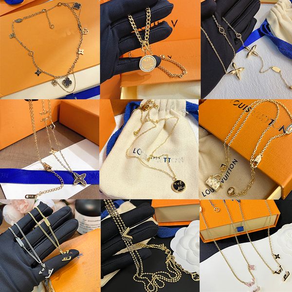 Collane designer Catena di marca Copper Jewllery Collana a sospensione per le donne Gift Anniversary Wedding High Sense Jewellry