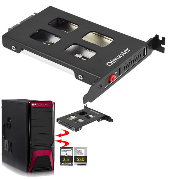 Adattatore Oimaster PCI mobile rack mobile azionamento disco rigido cassetta per l'adattatore HDD SDD SATA da 2,5 pollici