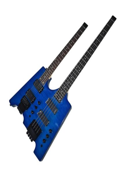 Factory Outlet64 Strings Double Necks sem cabeça Bass Guitar With Rosewood Fingboard5981782