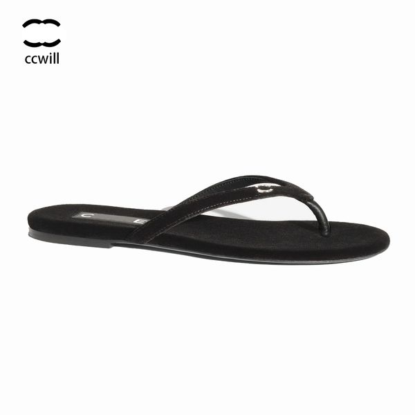 10A-Designer-Sandalen Velvet Oberfläche ausgestattete Leder-Außensohle ohne eine Spur von Kleberschuhen Die einzigen unverzichtbaren Flip-Flops in dieser Sommergröße 35-41