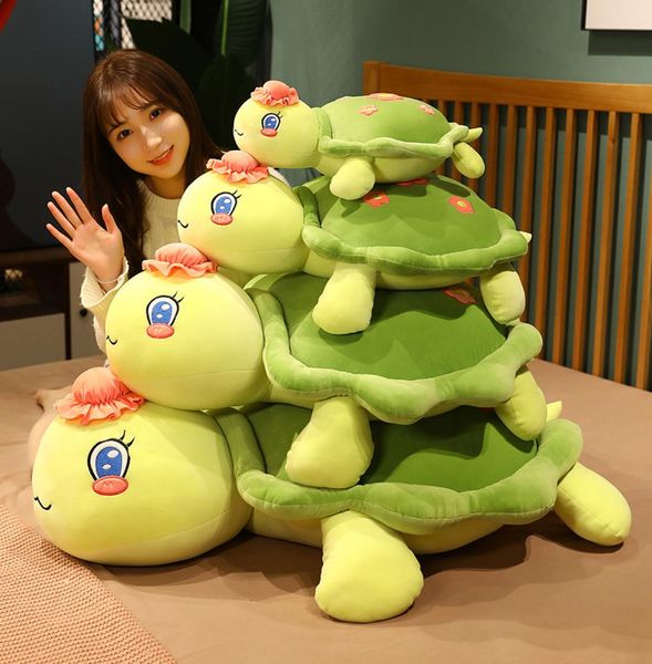 Cuscini giocattolo di peluche di tartaruga jumbo tartaruga cuscini cuscini creativi giocattoli di cotone cotone per dormire morbido per bambini valen6760537