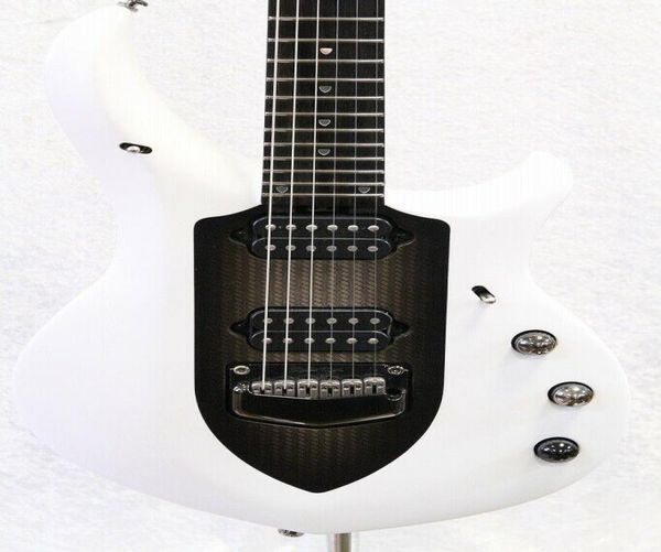 Custom Shop Ernie Ball Music Mann John Petrucc Majestät White Black Center E -Gitarre Tremolo Bridge Aktive Pickups 8146546