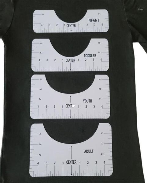 4pcsset pvc tshirt hizalama cetvel tshirt tasarım rehber DIY üreticisi moda yöneticisi için beden grafiği ile moda cetveller