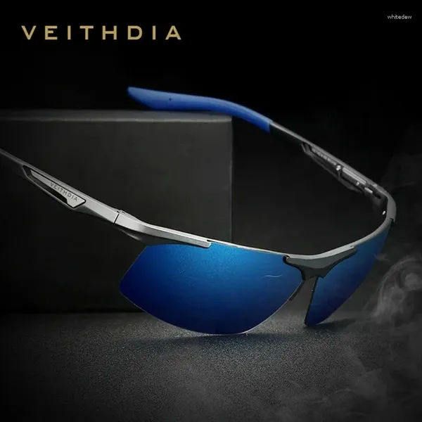Солнцезащитные очки алюминиевые поляризованные мужские зеркальные очки UV400