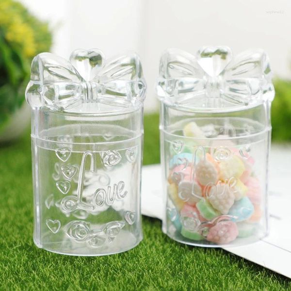 Enrole de presente Transparente Square Plastic Packaging Jewelry Candy Storage Box Grade Food Grade