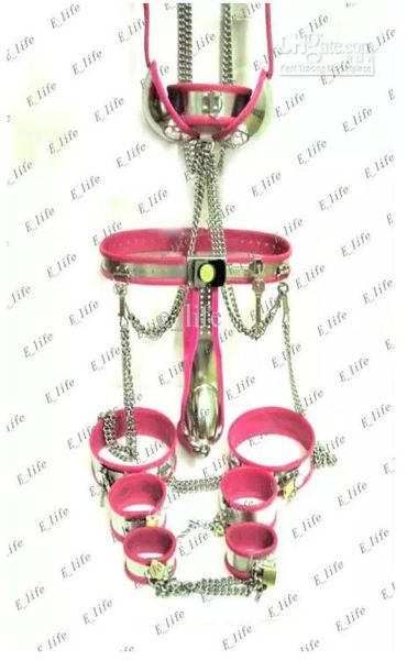 SUID BDSM Dispositivo T Tipo T Tipo Cintura Collar Canfole Cuffi Caviglia Cavatura Catetere Tubo Bra4855848