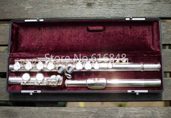JUPITER JFL511EII Brand Flute Musical Instrument 16 Keys Holos Fechados Cupronickel Silver Plated Flute C Tune Flauta 53334076