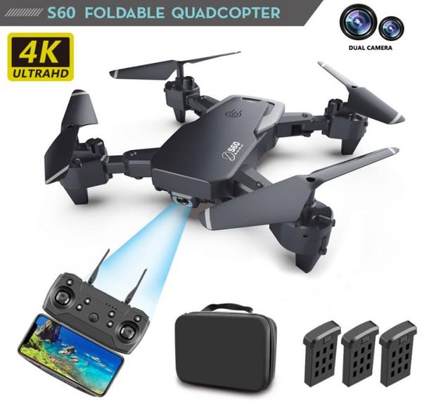 S60 4K HD WiFi FPV Pollettle pieghevole Drone Prendi PO di Gesture Traiettoria Filtro di bellezza Filtro di bellezza Autofolw Quadcopt8585462