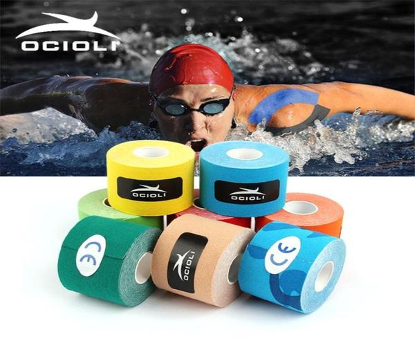 Ginocchiere in gomito elastico nastro di kinesiologia sport impermeabile per protezione muscolo protettore supporto per alleviare 5 volumi cuscinetto 22284352