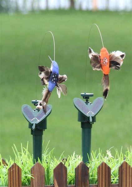 Power Solar Dancing Borboletas voadoras Fluttering Vibração Fly Hummingbird Birds Flying Garden Garden Yard Decoration Funny Toys DBC B 19668430