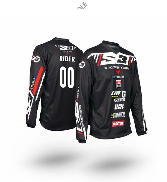 Camicie da maniche a maglia MTB personalizzata Moto Motocross Dirt Bike Downhill Off Road Mountain Bicycle Cycling 2206082039224