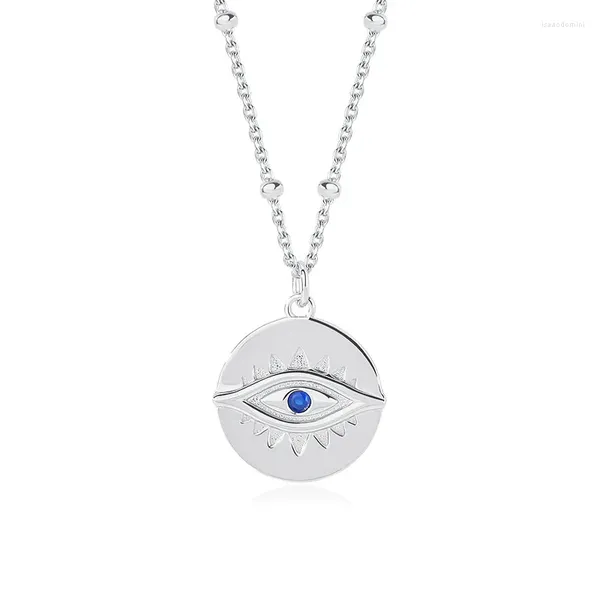 Correntes 925 Prata esterlina 18K Olhos abstratos de ouro de colar de pendente de diabo para mulheres de joias por atacado de laser grátis logotipo