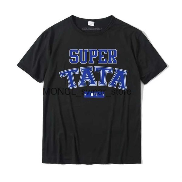 Мужские футболки мужские смешные мексиканские футболки Super Tata подарок для Abuelo Mexicano!Camisas Cotton Men Top Design Tops Tees Slim Fit H240408