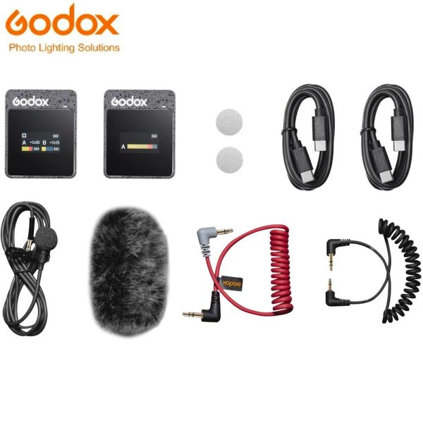 Аксессуары Godox Movelink II M1 Compact Wireless Microphone System для смартфонов камер с 3,5 мм (2,4 ГГц, черный)