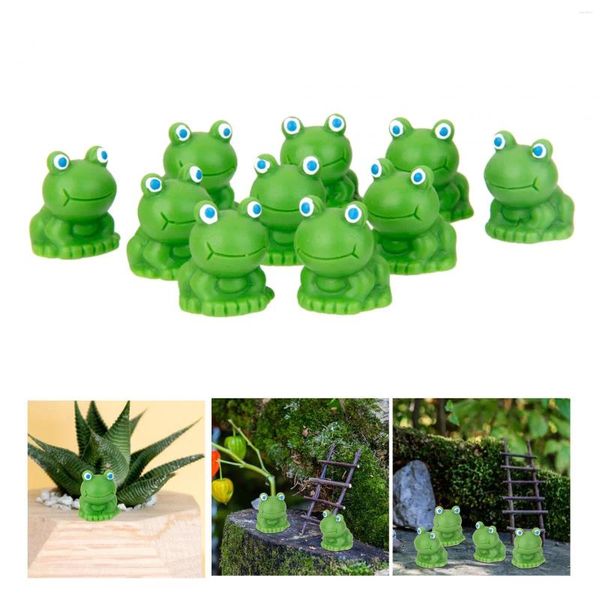 Decorazioni da giardino 10pcs Kawaii Figurina Firog Decorazione mini Faita Statue Animali in miniatura Bonsai Bonsina Craft Crafoglio Paesaggio Blue Eye