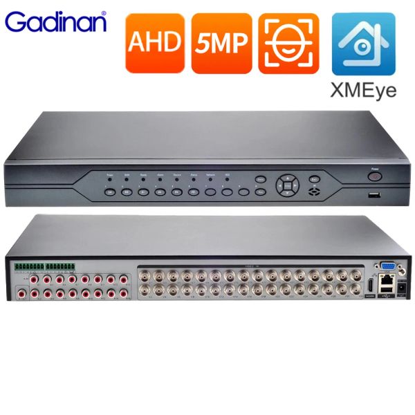 Registratore Gadinan CCTV esterno 32CH 5MP viene utilizzato per la telecamera AHD DVR 6in1 ibrido coassiale nvr p2p supporta il rilevamento facciale dvr xmeye h.265+