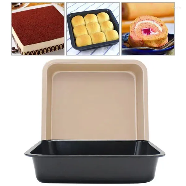 Backformen Kapmore 1pc Cake Pan Square Nicht-Schicht Kohlenstoffstahlschale Werkzeug für Küchenbrotform