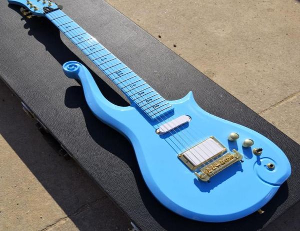 Diamond Series Prince Cloud Sky Blue Guitar Guitar Alder Maple Maple Deck Love Symbol Incluste Trels Gold Treuss Capa embrulhada Arlound5664992