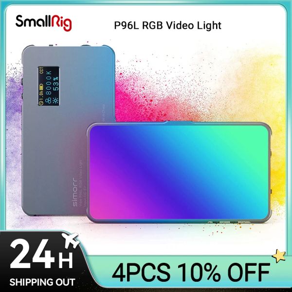 Anschlüsse SmallRig P96L RGB Videolicht, tragbare LED -Kamera -Licht Vollfarbleuchte CRI 96+ wiederaufladbare LED -DSLR -Beleuchtung 3489b