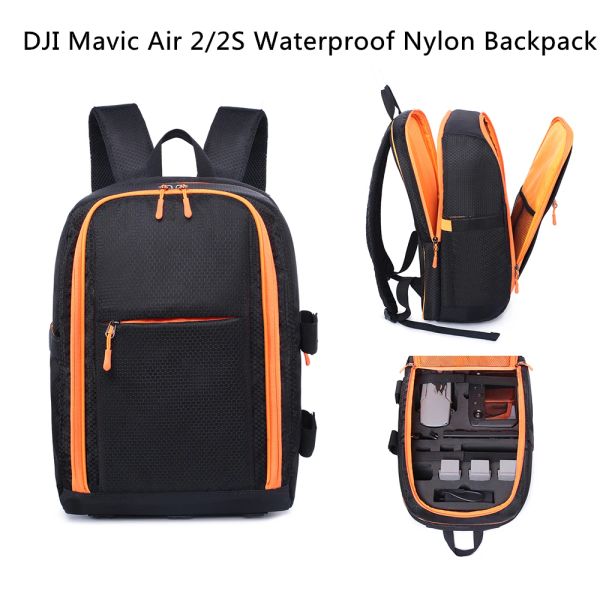 Sacos para DJI Mavic Air 2 Nylon Backpack Backpack Bolsa de ombro de nylon Bolsa de armazenamento protetora Caixa de transporte para acessórios DJI AIR 2S