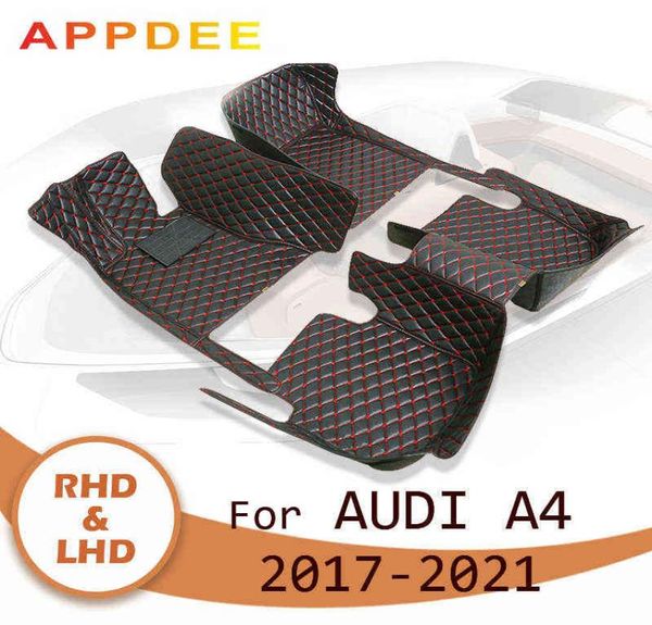 AppDee Car Floor tapetes para A4 hatchback B9 2017 2018 2019 2020 2021 Custom Auto Foots Pads Tampa de carpete de automóvel H2204156729030