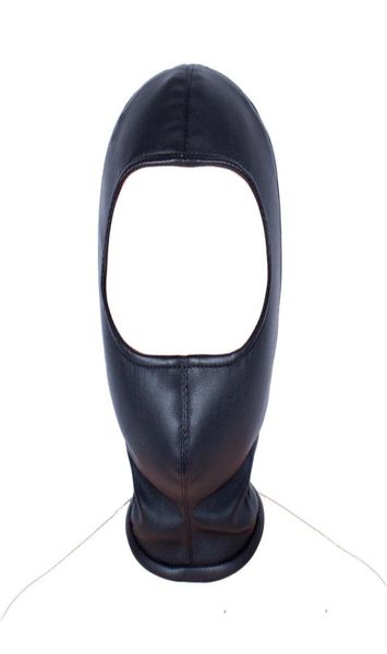 Neue Kapuzenmaske Sexprodukte für Frauen weiche PU -Lederhaube Open Eye Maske Customized Head Gurtness Bondage Zurückhaltung Sexprodukte 7327687