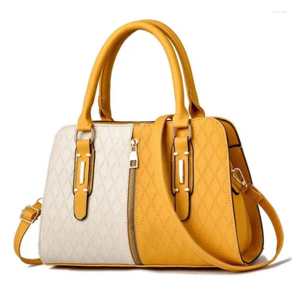 Umhängetaschen 2024 Stil Farbanpassung Frauen Bag Handtasche Tasche über Crossbody Leder Big Brand Casual Designer Frauen Bolsas